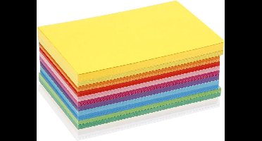 Lentekarton, A6, vel 105x148 mm, 180 gr, diverse kleuren, 300 div vellen | Knutselkarton