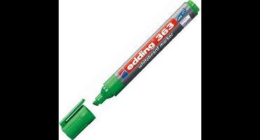 edding 363 Whiteboardmarker, Beitelvormige Punt, 1 - 5 mm, Groen (doos 10 stuks)