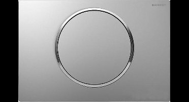 Geberit Sigma10 bedieningsplaat - 2-toets spoeling - ronde knop - glans/mat/glans chroom