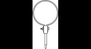 aluminium pijpbeugel met pen 130mm 2 stuks aluminium ALUM.PYPBEUGEL M/PEN 130M