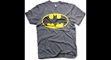 Batman Signal Logo T-shirt donkergrijs L Katoen - Fan merch, Film, TV-series