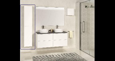 Kolomkast Exellence Sephia 140x30x25 cm MDF Mat Wit