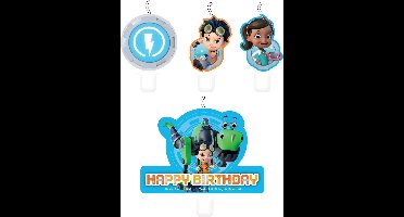 Nickelodeon Verjaardagskaarsjes Rusty Rivets 6 Cm 4 Stuks