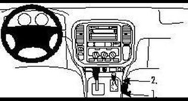 Brodit ProClip houder geschikt voor Lexus LX-Serie 1999-2002 - Toyota LandCruiser 100 1998-2001 Console mount