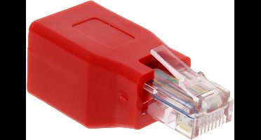 UTP CAT5e RJ45 (m) - RJ45 (v) crossover netwerkadapter / rood