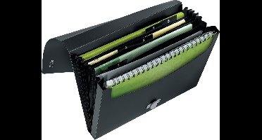 Projectmap Leitz Recycle 5-vaks PP zwart - 5 stuks