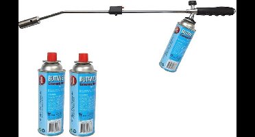 Onkruidbrander / onkruidverdelger inlusief 3 gasbussen - 76 cm