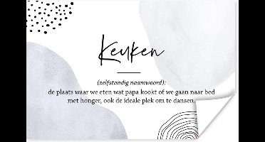 Poster Keuken - Papa - Quotes - Keuken definitie - Spreuken - Woordenboek - 30x20 cm
