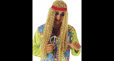 Hippie pruik met hoofdband