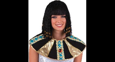 Pruik Cleopatra met vlechten zwart