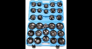 Topgear Oliefilter sleutelset - 30-delig - Inclusief adapter en spinner - Geschikt voor diverse automerken