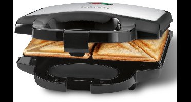 Clatronic ST 3778 Sandwich toaster Anti-aanbaklaag RVS, Zwart