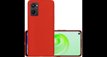 Hoesje - Geschikt voor OPPO A76 - Sterk & Shockproof - Hoes Cover - Siliconen Case - Rood