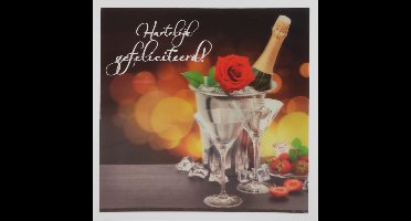 Depesche - 3D wenskaart met champagne en de tekst "Hartelijk gefeliciteerd" - 040