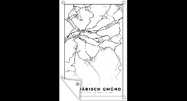 Tuindecoratie Schwäbisch Gmünd - Plattegrond - Kaart - Stadskaart - 40x60 cm - Tuinposter - Tuindoek