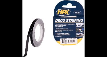 HPX zelfklevende deco striping - zwart - 3 mm x 10 m