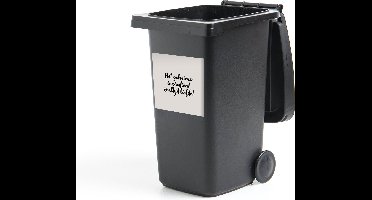 Container sticker Taupe - Quote - Het geheime ingrediënt is altijd liefde! - 40x40 cm - Kliko sticker