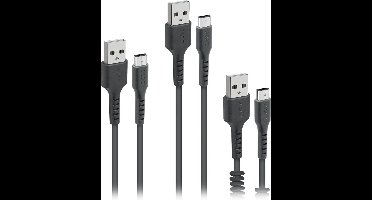 SBS TEKITMICRO3IN1K USB-kabel USB 2.0 0,5 m USB A Micro-USB B Zwart