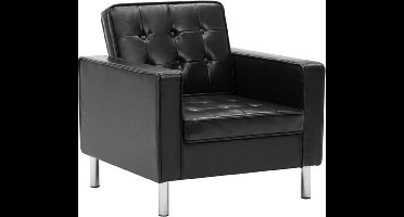 vidaXL Fauteuil kunstleer zwart
