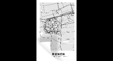 Muurstickers - Sticker Folie - Drunen - Kaart - Stadskaart - Plattegrond - 20x30 cm - Plakfolie - Muurstickers Kinderkamer - Zelfklevend Behang - Zelfklevend behangpapier - Stickerfolie