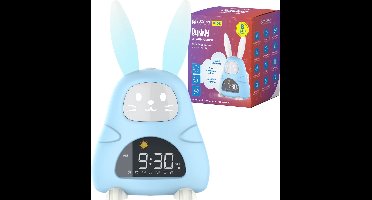 Yuconn Slaaptrainer Bunny - Kinderwekker - Wekker voor kinderen - Nachtlampje - Slaaphulp - Oplaadbaar en Dimbaar