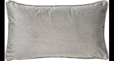 Dutch Decor FINN - Kussenhoes 40x60 cm - velvet - effen kleur - Micro Chip - lichtgrijs - met rits - zonder binnenkussen