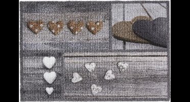 MD Entree - Deurmat - Schoonloopmat - Ambiance - Hearts - 50 x 75 cm