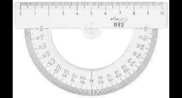 Aristo gradenboog - lengte 10cm - 0-180 graden - transparant - AR-23301