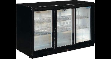 Polar G-Serie 3-Deurs Barkoeling Met Schuifdeuren Zwart 330l, Polar GL006