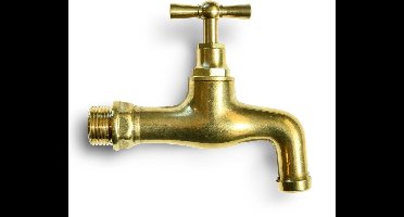 Tapkraan Messing 1/2" - Gladde uitloop