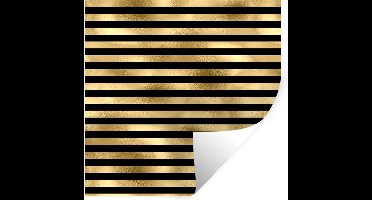 Muurstickers - Sticker Folie - Patronen - Zwart - Goud - 30x30 cm - Plakfolie - Muurstickers Kinderkamer - Zelfklevend Behang - Zelfklevend behangpapier - Stickerfolie