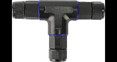 Kabelverbinder - T Connector - Waterdicht IP68 - 3 Aderig - Zwart