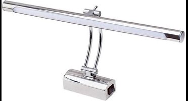 LED Spiegelverlichting - Schilderijverlichting - Akna - Rond 8W - Glans Chroom Aluminium - Verstelbaar