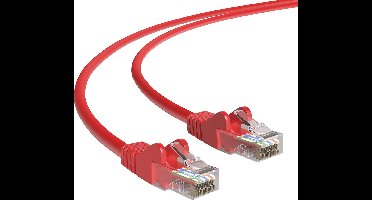 Cat 5e - U/UTP - Netwerkkabel - Patchkabel - Internetkabel - 1 Gbps - 30 meter - Rood - Allteq