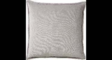 Dutch Decor CAITH - Sierkussen 50x50 cm - 100% katoen velvet - Micro Chip - lichtgrijs - Inclusief binnenkussen - Luxe kussens voor woonkamer & bank