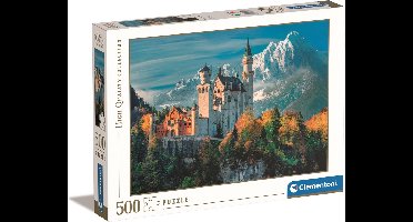 Clementoni - Puzzel - 500 Stukjes - Neuschwanstein Kasteel - Puzzel Voor Volwassenen