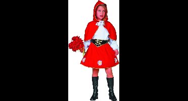 Roodkapje Luxe Jurkje Meisjes - 140