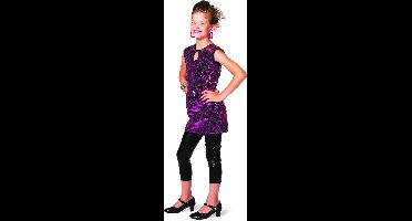 Disco jurkje pailletten pink kind - Maat 152