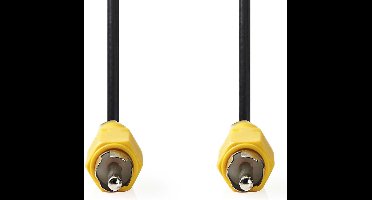 Nedis Composiet Videokabel - RCA Male - RCA Male - Vernikkeld - 480p - 2.00 m - Rond - PVC - Zwart - Label