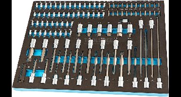 HBM 101 Delige Doppenset en Bitset Foam inlay voor Gereedschapswagen