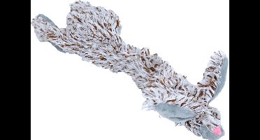 Boon hondenspeelgoed konijn platte pluche 35 cm lichtgrijs