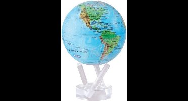 Mova wereldbol op zonne energie Ø 11,5 cm - Uitvoering - Blauw met hoogtekaart (RBE)