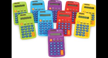 Rekenmachine vrolijke kleuren, set van 10 st.