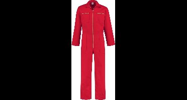 EM Workwear kinderoverall 100% katoen Rood met rits maat 164