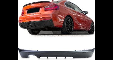 Passend Voor Bmw 2 serie F22 F23 M Pakket Achterbumper Diffuser Mat Zwart Dubbel Uitlaat Uitsparing Links M Performance Look 218 220 230 235 M2
