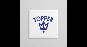 “Toppper” Kroon Tegel – Motiverende Woordkunst – Moderne Minimalistische Wand- & Woondecoratie – Keramische Tegel 15 × 15 cm