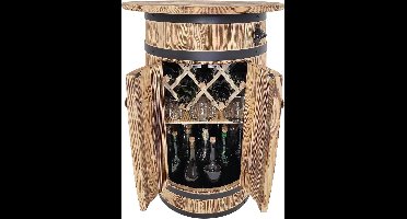 Houten Barrek in Vatstijl met Flessenopslag voor 40 Flessen - Rustiek Design