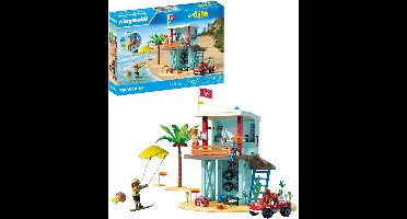 PLAYMOBIL | Vakantie op het strand | Reddingstoren met strandbuggy | Speelgoed vanaf 4 jaar | Cadeau voor kinderen | Stimuleert creativiteit & avontuurlijkheid | Strand- Avontuur met Figuren & Voertuig | 71903