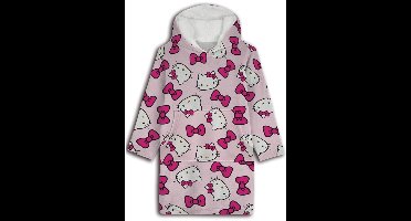 Hello Kitty Hoodie Fleece Deken Pink - Volwassen - One Size - Polyester