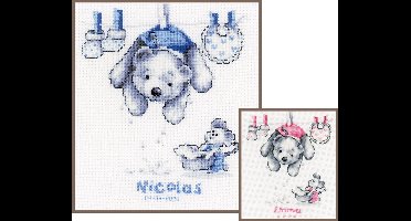 Vervaco - Telpakket kit - Geboorte - Babywas - PN-0011892 - Borduren - Borduurpakket - Borduurpakket geboorte - Borduurpakket volwassenen